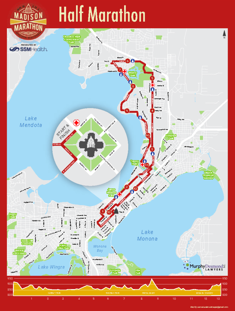 Madison Marathon Map 2024 Route Cindee Merrilee