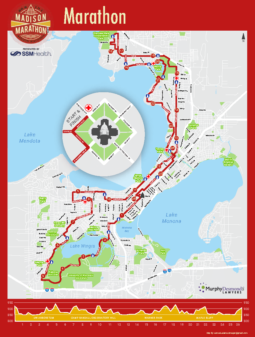 Madison Marathon 2024 Route - Wynne Sianna